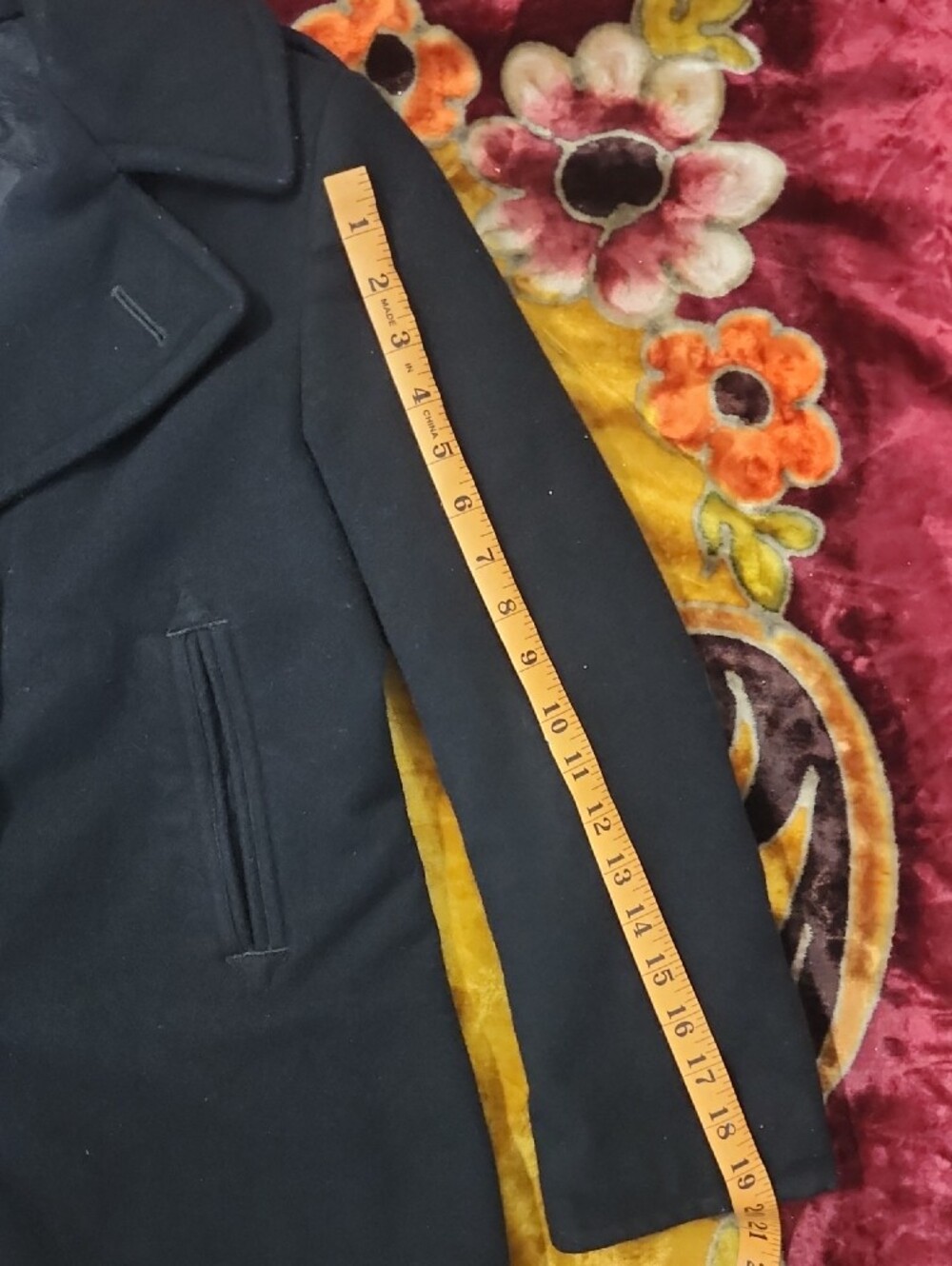 Quarter Deck Collection Women's Black Double-Breasted Pea Coat - Picture 7 of 11